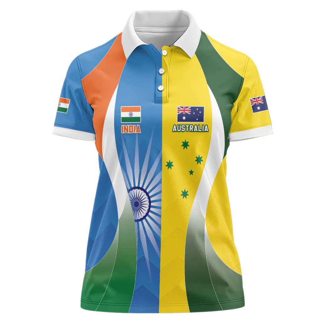 Custom India Vs Australia Cricket Women Polo Shirt Final Matchup - Wonder Print Shop