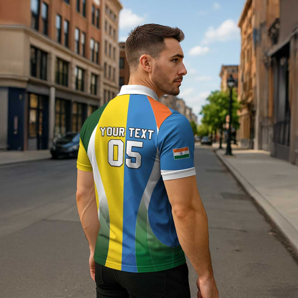 Custom India Vs Australia Cricket Zipper Polo Shirt Final Matchup - Wonder Print Shop