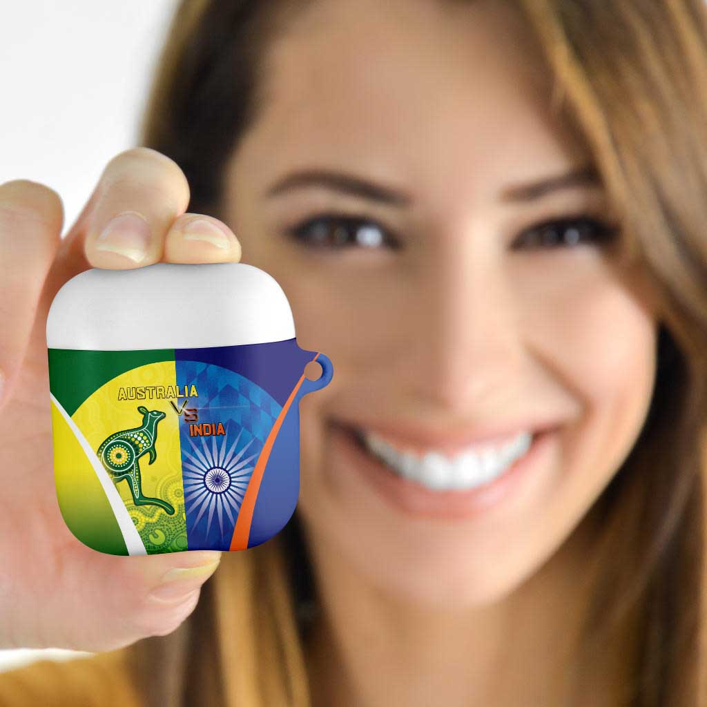 Australia And India Cricket AirPods Case Ashoka Chakra With Aboriginal - Wonder Print Shop