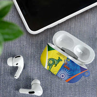 Australia And India Cricket AirPods Case Ashoka Chakra With Aboriginal - Wonder Print Shop