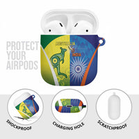 Australia And India Cricket AirPods Case Ashoka Chakra With Aboriginal - Wonder Print Shop