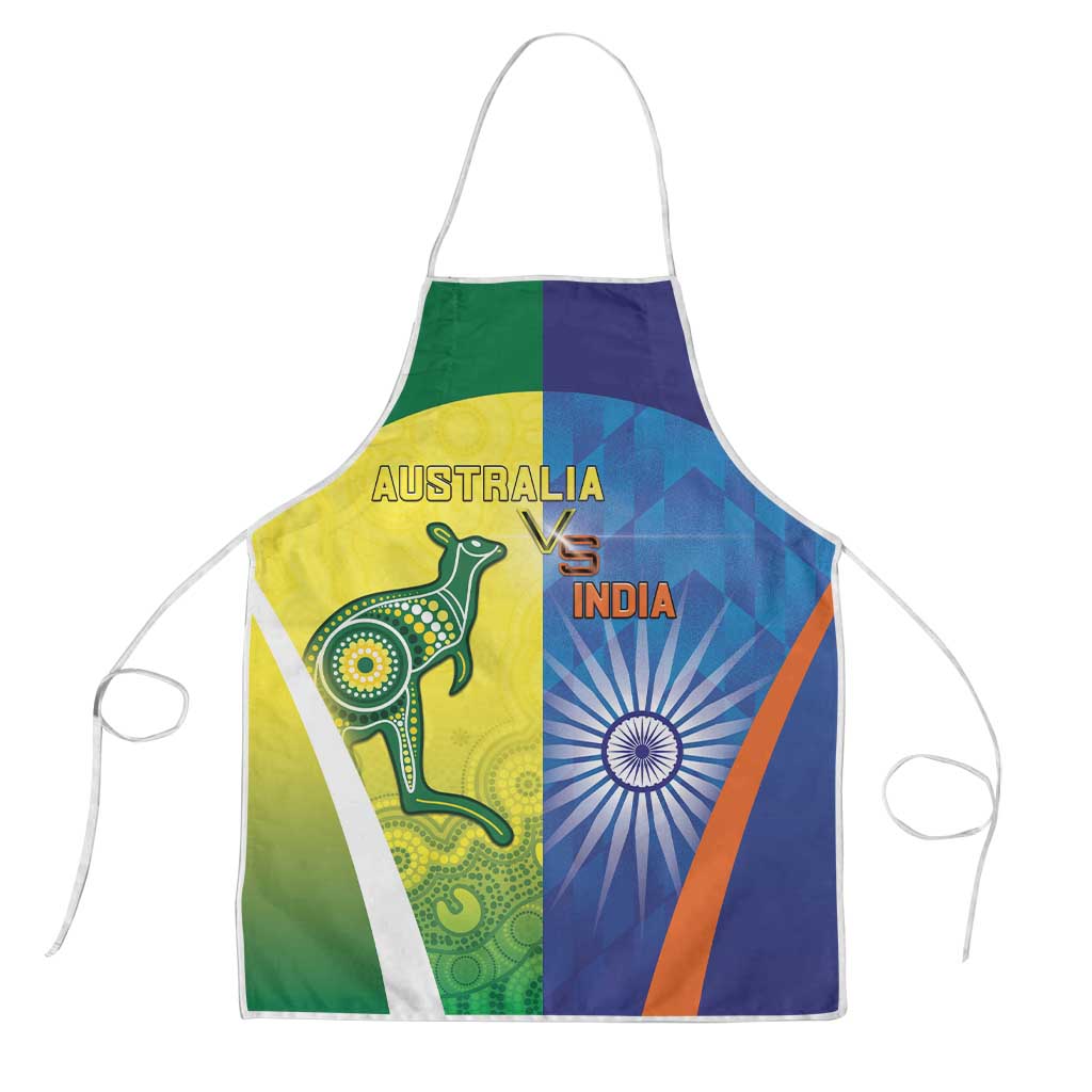 Australia And India Cricket Apron Ashoka Chakra With Aboriginal - Wonder Print Shop