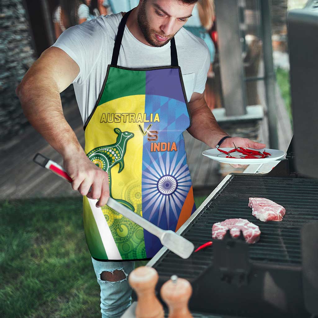 Australia And India Cricket Apron Ashoka Chakra With Aboriginal - Wonder Print Shop