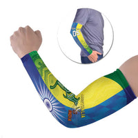 Custom Australia And India Cricket Arm Sleeves Ashoka Chakra With Aboriginal - Wonder Print Shop