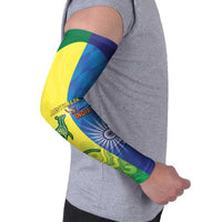 Custom Australia And India Cricket Arm Sleeves Ashoka Chakra With Aboriginal - Wonder Print Shop