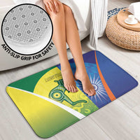 Australia And India Cricket Bathroom Set Ashoka Chakra With Aboriginal - Wonder Print Shop