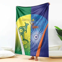 Australia And India Cricket Blanket Ashoka Chakra With Aboriginal - Wonder Print Shop