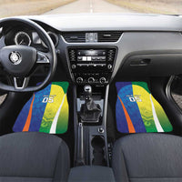 Custom Australia And India Cricket Car Mats Ashoka Chakra With Aboriginal - Wonder Print Shop