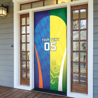 Custom Australia And India Cricket Door Cover Ashoka Chakra With Aboriginal - Wonder Print Shop