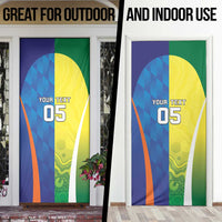 Custom Australia And India Cricket Door Cover Ashoka Chakra With Aboriginal - Wonder Print Shop