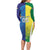 Custom Australia And India Cricket Family Matching Long Sleeve Bodycon Dress and Hawaiian Shirt Ashoka Chakra With Aboriginal - Wonder Print Shop