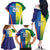 Custom Australia And India Cricket Family Matching Off The Shoulder Long Sleeve Dress and Hawaiian Shirt Ashoka Chakra With Aboriginal - Wonder Print Shop