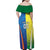 Custom Australia And India Cricket Family Matching Off Shoulder Maxi Dress and Hawaiian Shirt Ashoka Chakra With Aboriginal - Wonder Print Shop