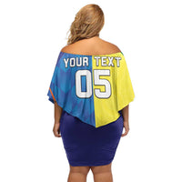 Custom Australia And India Cricket Family Matching Off Shoulder Short Dress and Hawaiian Shirt Ashoka Chakra With Aboriginal - Wonder Print Shop