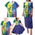 Custom Australia And India Cricket Family Matching Puletasi and Hawaiian Shirt Ashoka Chakra With Aboriginal - Wonder Print Shop