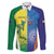Custom Australia And India Cricket Family Matching Puletasi and Hawaiian Shirt Ashoka Chakra With Aboriginal - Wonder Print Shop