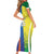 Custom Australia And India Cricket Family Matching Short Sleeve Bodycon Dress and Hawaiian Shirt Ashoka Chakra With Aboriginal - Wonder Print Shop