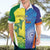 Custom Australia And India Cricket Hawaiian Shirt Ashoka Chakra With Aboriginal - Wonder Print Shop