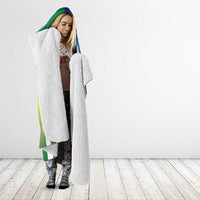 Australia And India Cricket Hooded Blanket Ashoka Chakra With Aboriginal - Wonder Print Shop