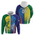 Custom Australia And India Cricket Hoodie Ashoka Chakra With Aboriginal - Wonder Print Shop