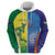 Custom Australia And India Cricket Hoodie Ashoka Chakra With Aboriginal - Wonder Print Shop