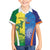 Custom Australia And India Cricket Kid Hawaiian Shirt Ashoka Chakra With Aboriginal - Wonder Print Shop