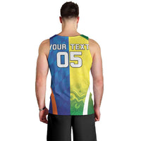 Custom Australia And India Cricket Men Tank Top Ashoka Chakra With Aboriginal - Wonder Print Shop