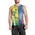 Custom Australia And India Cricket Men Tank Top Ashoka Chakra With Aboriginal - Wonder Print Shop