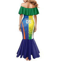 Custom Australia And India Cricket Mermaid Dress Ashoka Chakra With Aboriginal - Wonder Print Shop