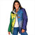 Custom Australia And India Cricket Padded Jacket Ashoka Chakra With Aboriginal - Wonder Print Shop