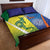 Australia And India Cricket Quilt Bed Set Ashoka Chakra With Aboriginal - Wonder Print Shop