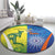 Australia And India Cricket Round Carpet Ashoka Chakra With Aboriginal - Wonder Print Shop