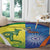Australia And India Cricket Round Carpet Ashoka Chakra With Aboriginal - Wonder Print Shop