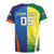 Custom Australia And India Cricket Rugby Jersey Ashoka Chakra With Aboriginal - Wonder Print Shop