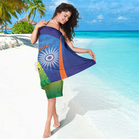 Australia And India Cricket Sarong Ashoka Chakra With Aboriginal - Wonder Print Shop