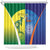Australia And India Cricket Shower Curtain Ashoka Chakra With Aboriginal - Wonder Print Shop