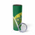 Australia And India Cricket Skinny Tumbler Ashoka Chakra With Aboriginal - Wonder Print Shop