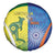 Australia And India Cricket Spare Tire Cover Ashoka Chakra With Aboriginal - Wonder Print Shop