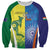Custom Australia And India Cricket Sweatshirt Ashoka Chakra With Aboriginal - Wonder Print Shop