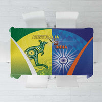 Australia And India Cricket Tablecloth Ashoka Chakra With Aboriginal - Wonder Print Shop
