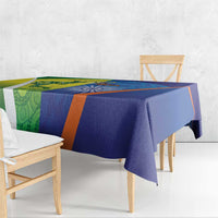 Australia And India Cricket Tablecloth Ashoka Chakra With Aboriginal - Wonder Print Shop