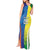 Custom Australia And India Cricket Tank Maxi Dress Ashoka Chakra With Aboriginal - Wonder Print Shop