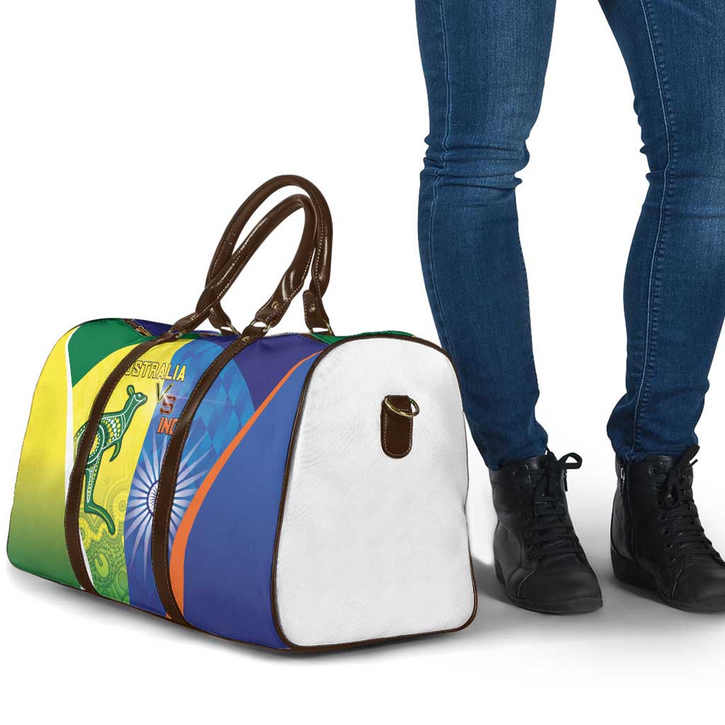 Australia And India Cricket Travel Bag Ashoka Chakra With Aboriginal - Wonder Print Shop