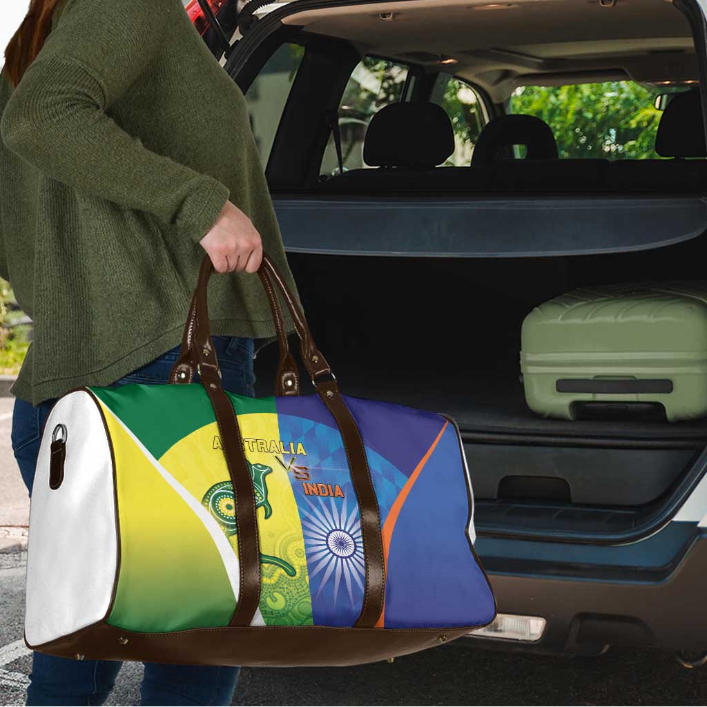 Australia And India Cricket Travel Bag Ashoka Chakra With Aboriginal - Wonder Print Shop