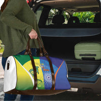 Australia And India Cricket Travel Bag Ashoka Chakra With Aboriginal - Wonder Print Shop