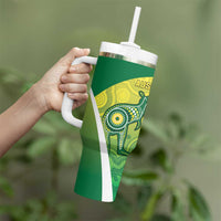 Australia And India Cricket Tumbler With Handle Ashoka Chakra With Aboriginal - Wonder Print Shop