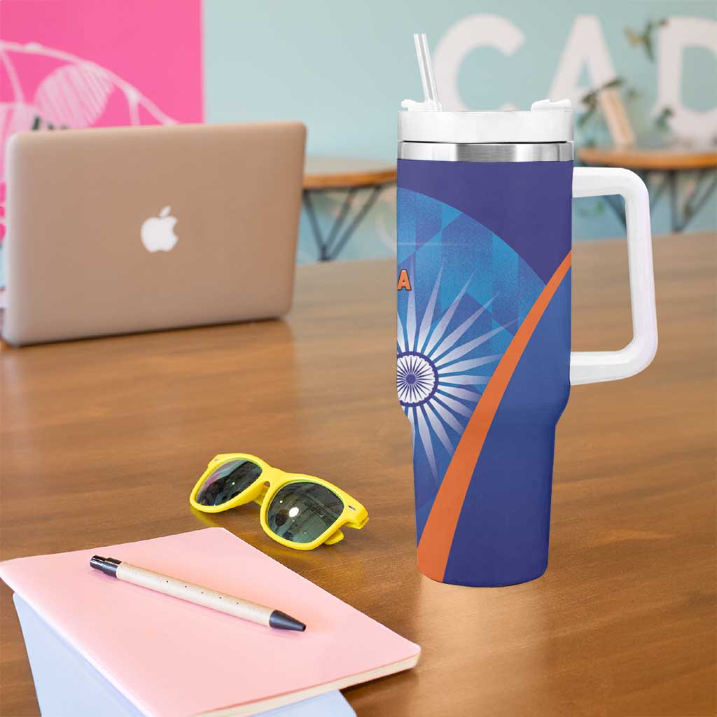Australia And India Cricket Tumbler With Handle Ashoka Chakra With Aboriginal - Wonder Print Shop