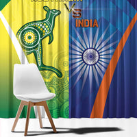 Australia And India Cricket Window Curtain Ashoka Chakra With Aboriginal - Wonder Print Shop