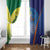 Australia And India Cricket Window Curtain Ashoka Chakra With Aboriginal - Wonder Print Shop