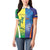 Custom Australia And India Cricket Women Polo Shirt Ashoka Chakra With Aboriginal - Wonder Print Shop
